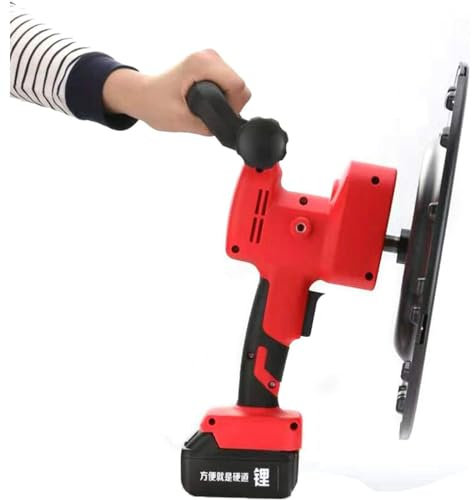 QXIWAOE Elektrische Kelle zum Glätten und Polieren von Wänden, 15-Zoll-Betonkelle, elektrische Kelle zum Glätten und Polieren von Gips, Mörtel, Zement und Kitt, 6-Gang-Regelung, eine Batterieversion