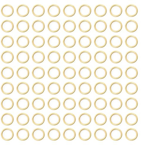 LETORIA 18K 5MM Messing Biegeringe für Gold Schmuck Basteln Vergoldete Kleine Spaltringe für Schmuckherstellung Goldene Offener Jump Rings für DIY Armband Ohrringe Halskette (500PCS)