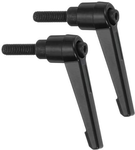 QUARKZMAN 2 Stück M6 x 20mm Einstellbare Knöpfe Griff Männliches Gewinde Druckknopf Ratschen Schnellspannende Drehbolzen für Drehmaschinen, Schwarz