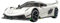 Koenigsegg Jesko - Modellino di auto in scala 1:24, con aperture, illuminazione e funzioni interattive, colore: Bianco