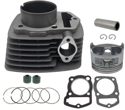 WWCYGWQ Accessoires Pièces de Moteur de Moto Cylindre de Manchon for Ho-NDA ATC 200 XL200 ATC200 CB200 Kit de Segments de Piston de Cylindre 196CM3 63.5mm alésage 200cc Remplacer