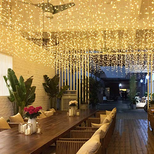 Avoalre Eisregen Lichtervorhang außen 4M x 0.6M, Erweiterbar max. 20 Sätze Weihnachtslichterkette, 8 Modi Weihnachtsbeleuchtung Eisregen für Fenster Balkon Wand Zimmer Feiertag Party Hochzeit
