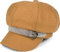 styleBREAKER Damen Bakerboy Schirmmütze mit Strass Band und Schnalle, Ballonmütze, Filz Optik, Newsboy Cap 04023073, Farbe:Camel