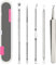 Kit di Strumenti Rimozione Punti Neri 5 Pezzi, Blackhead Estrattore Ago Acne in Acciaio Inossidabile con Scatola, per il Trattamento e la Togli di Comedoni sul Naso o Viso