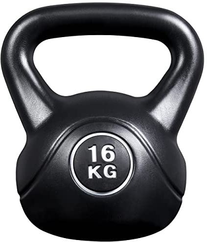 Yaheetech Kettlebell Set HDPE Coated Concrete Kettle Bell Weights Set for Strength Training - Heavy Weight KettleBell for Home Gym Fitness Weight Lifting Bodybuilding, 16kg