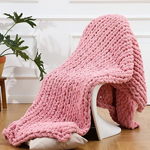 XYXH Gestrickte Grobe Strickdecke Wolle Kuscheldecke Grobstrick Wolldecke Strickdecke Tagesdecke Überwurf Decke Zuhause Dekor (K 60x60cm)