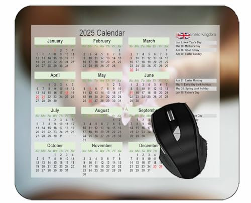 Gaming Mouse Pad 2025 Year Calendar,Flower Hands Blurring Custom Gaming Mouse Pads with Designs