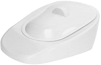 Fafeicy Tragbare Bettpfanne für Bettlägerige und Schwangere, PP-Kunststoff mit Deckelgriff, 41 x 27,2 x 11,5 cm, Weiß, Robuste Hygienehilfe für Pflegebedürftige