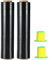 Lot de 2 Noir Film étirable demenagement,film emballage plastique noir 250m x 400 mm x 18µm, etirable Film avec poignée de roulement en plastique, pour emballage et déménagement, CHUANGSEED (2)