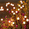 Solar Light Outdoor Waterproof Firefly, 40 LED Firefly Solar Power Outdoor Garden Stake, Swinging Garden Lights Warm White, Pathway Lighting for Yard Lawn Decorations Ornaments, Christmas Decor