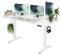 Claiks Schreibtisch Höhenverstellbar Elektrisch, Höhenverstellbarer Schreibtisch 160x60 cm, Standing Height Adjustable Desk, Weiß Gestell/Weiß Oberfläche
