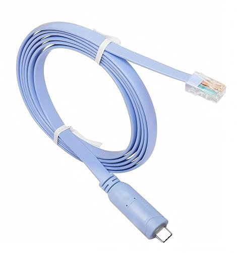 ISTARCOMPUTER Câble console FTDI, Câble USB TYPE C vers RJ45 pour routeurs AP Router Switch (1,8 m, bleu)