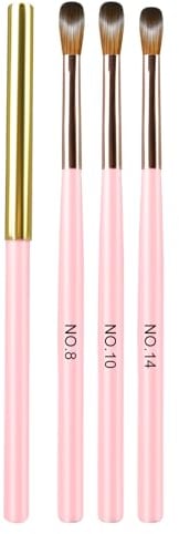 LEDSUUEI Kolinsky Acrylic Nail Brush Set - Size 8/10/14, Durable Brush for Beginner, Nail Art Tool