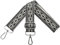 Verstellbarer Schultergurt für Taschen Damen Tragegurt, Taschengurte zum Wechseln, Taschengurt Breit 3.8cm mit Silber Karabiner, Schulterriemen für Schultertasche Handtaschen, Schwarz, N7