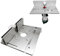 Aluminium Router Tisch Einlage Platte, 2 in 1 Holz Bearbeitungs Bänke Router Klapp Platte mit Gehrung Messgerät, Zaun Gleit Klammern, Multifunktion Aler Trimmen Gravur Tisch