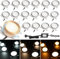 SHIANDAR 17pcs Faretti LED Incasso per Terrazze con Timer e Telecomando, Faretti da Incasso Pavimento che Cambiano Colore Dimmerabile, Impermeabile IP67, 12V Ø42mm per Terrazze Esterne, Giardini