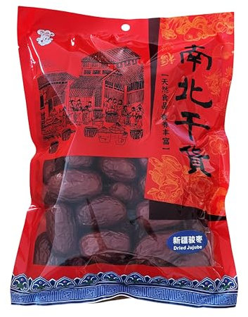 JOY CHEF größere Jujube-Datteln, getrocknete Datteln, rote Datteln, Chinesische Dattel, Dried Jujube Dates, 100% natürlich aus Xinjiang (Sinkiang, Hsin-chiang), 400g