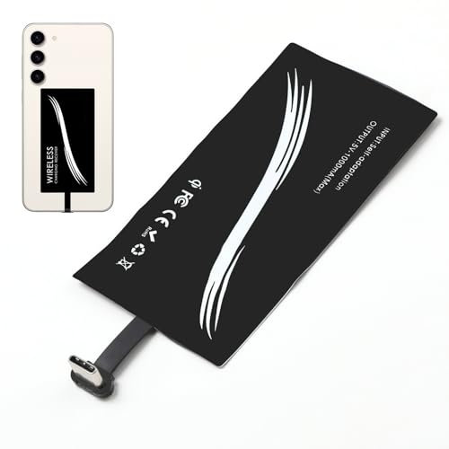 Receptor de Carga Inalámbrico Tipo C, Receptor Qi Tipo C, Adaptador Carga Inalambrica USB Tipo C Qi Apto Chip Receptor Cargador inalambrico Interfaz Tipo C para Google Pixel, Samsung, Huawei, etc