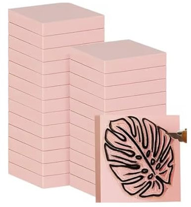 30 Stück Gummi-Schnitzblöcke, Mehrzweck-Stempelblöcke aus Weichem Gummi für die Druckherstellung, Stempelherstellung, Basteln, Scrapbook-Malen (Rechteckig)