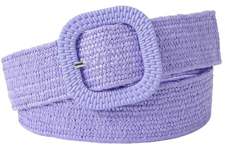 Cintura elastica, elegante cintura elastica tessuta per camicia e vestito, Lilla, Taglia unica