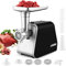 Nictemaw Tritacarne elettrico, 2000 W, macchina per carne macinata con 3 fette forate, salsicce e inserto per pasticceria, per verdure, carne e biscotti