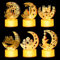 Hyunlai Ramadan Deko Lampe, 6 Stück LED Eid Mubarak Dekoration, Mond Stern lichter Tischdeko, Ramadan Dekoration Laterne, 3D Ramadan Lichter für Islamische Muslimische Ramadan Festival Dekorative