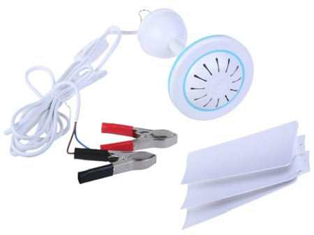 Ventilador de techo portátil de 12 V, ventilador colgante de 20 pulgadas, silencioso para tienda de campaña, ventilador colgante con interruptores, ventilador de techo para dormitorio