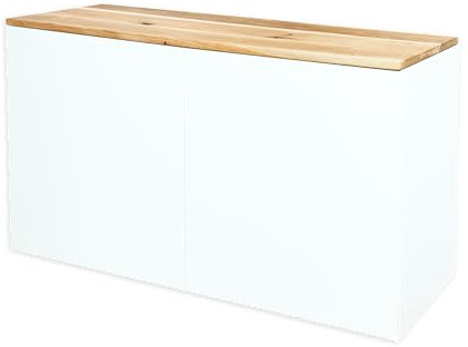 Natural Goods Berlin 1x Holzplatte Besta Eiche - I K E A Upcycling DIY - 2 cm Dicke Besta Auflage passgenau mit Antirutschfunktion - Holzplatte Eiche massiv - Holzplatte massiv - Platte 180x42x2 cm