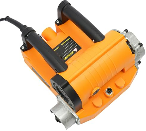 Electric Wall Paint Scraper, Handheld Wall Planing Machine, 0.04-0.16 Adjustable Planning Depth, Dual Handle Wall Shovel Machine Wall Paint Remover, Vacuum Cleaner Connection Available (Orange)