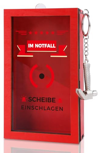 Tutukyle Lustige Notfallbox mit Hammer, Geburtstag Geldgeschenk Holz Personalisierte Geschenkidee für Geld, Deko Holzkiste Kreative DIY lustige Geburtstag für Frauen Männer Freunde