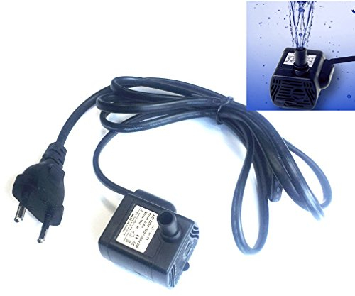 Qiorange Aquarium Pumpe Förderpumpe Teichpumpe Tauchpumpen Wasserpumpe Fontäne Pumpe 200L/H AC 220V-240V met EU-stekker (200L/H 3W)