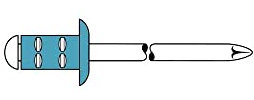 Gesipa Blindniete PolyGrip 100 Stück (A2 Edelstahl 3,2x8, Nietschaft-ø 3,2 mm, Scherkraft 1450 N, Zugkraft 2300 N, Flachrundkopf) 1432060