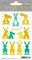 HERMA 1773 Aufkleber Osterhasen Glitzer klein, 10 Stück, Ostern Sticker mit gold grün rot, Happy Easter Etiketten für Ostergeschenke Osterdeko Scrapbooking Dekoration Geschenk Briefe DIY Basteln
