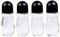 Bouteilles Déodorant à Rouler Rechargeables (Paquet de 4) - En Verre - Vides - 50 ml - Autocollants Écrivables - Capuchon Twist - Pour Déodorant Naturel, Crème Solaire, Hydratant, etc.