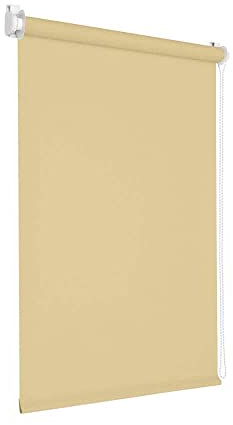 Victoria M. Tenebra Verdunkelungsrollo Klemmfix Rollo Fensterrollo, Sichtschutz, Verdunkelnd, Ohne Bohren inkl. Montagematerial, 70 x 220 cm, Beige
