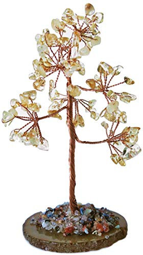 Mina Heal Albero d'argento di cristallo per la guarigione dei Chakra Feng Shui Fortune Buona Fortuna Ricchezza e prosperità
