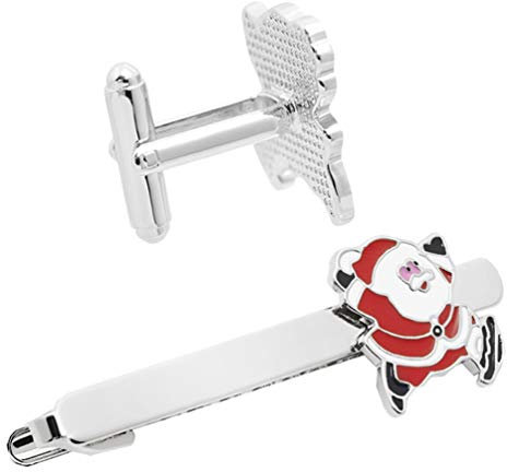Holibanna Pince À Cravate NoëL PèRe NoëL Alliage 2 PièCes Accessoires Cravate Festifs Pour Homme Tenue Formelle Et FêTe