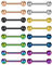JFORYOU 8 Paar Zungenpiercing Brustwarzenpiercing Set Chirurgenstahl 1.6mm 12mm 14mm 16mm Barbell Piercing Zunge Nippelrings Barbell
