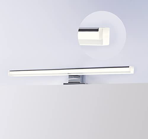 DILUMEN Aplique Espejo Baño Led 40cm, Brillante 1100lm, Luz Espejo Baño en Pared 10W, Lámpara Espejo Baño, Estilo Moderno,Blanco Natural 4000k, 230v IP44 Impermeable