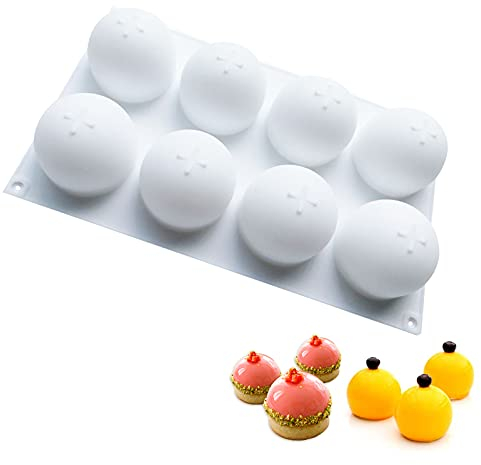 3D Mousse Cake Mould, Sphere Silicone Baking Mold for Chocolate Truffle Dessert Jelly, Ball Pastry and Ice Cream Bombe