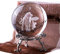 HDCRYSTALGIFTS Kristall-3D-Konstellationskugel aus Kristall, Briefbeschwerer, Vollkugel, Glas-Fengshui mit versilbertem Blumenständer (Löwe)