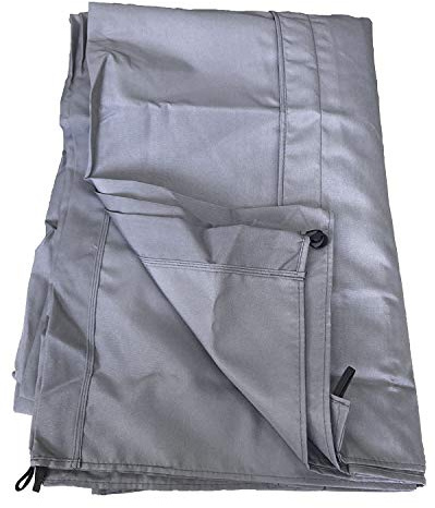 Toile de Remplacement Cassis pour Pergola Autoportante, Polyester 180 g/m² Gris Déperlant, 3×4 m