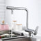Rubinetto da Cucina Pieghevole Sottofinestra Miscelatore Cucina 3 Vie Ottone Girevole a 360° Acqua Calda e Fredda Acqua Pura Rubinetto Cucina per Depuratore-Chrome-B