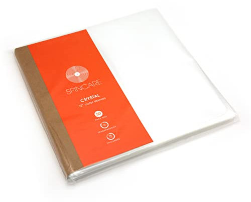 50x 12 Inch Standard Outer Vinyl Record Sleeves | Crystal Clear Covers for Single Double Albums & LPs | Acid-Free Protective Plastic Sleeves | Clean & Crisp Polypropylene