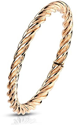 Treuheld® Gedrehter Edelstahl Ring | 2 Farben rosegold 54