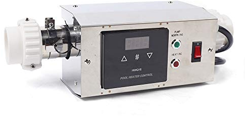 Poolheizung Thermostat Schwimmbadheizung 3KW Elektrisch Poolheizung Thermostat Wärmetauscher Bath Wärmepumpe ideal für Schwimmbäder SPA-Pools Badewannen usw