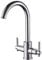 Kitchen Taps Mixer Sink Mixer Tap 360 Swivel Spout High Arc Monobloc Dual Lever Sink Taps Solid Copper Material Chrome Surface with Brass Mounting Kits Easy to Install