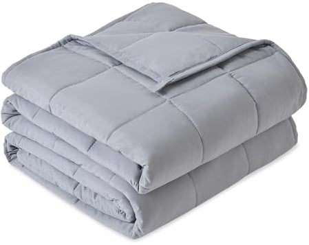 Sivio Gewichtsdecke für Erwachsene 5,5kg, Atmungsaktive Beschwerungsdecke, weiches Material mit Glasperlen für alle Jahreszeiten, Sofabett, 120 x 180 cm, Grau