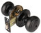NCSEN Matte Black Door Knobs,Interior Door Knob with Lock,Coastal Style Door knob for Privacy and Bedroom (Bath or Privacy)