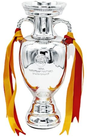 Trofeo di Calcio, Trofeo di Replica della Coppa Europea, Resina Trofeo Sportivo Coppa Europea con Nastri, Souvenir Decorativi e Oggetti da Collezione per Gli Appassionati di Sport, 16-44cm (44cm)